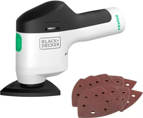 Black+Decker Reviva Cordless Detail Sander + 10 Sanding Sheets